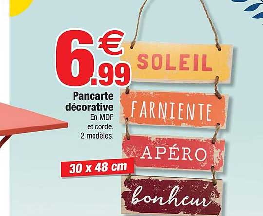 pancarte décorative