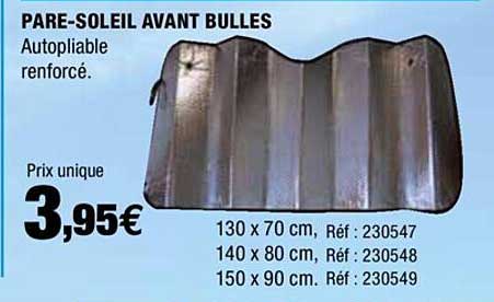 pare-soleil avant bulles