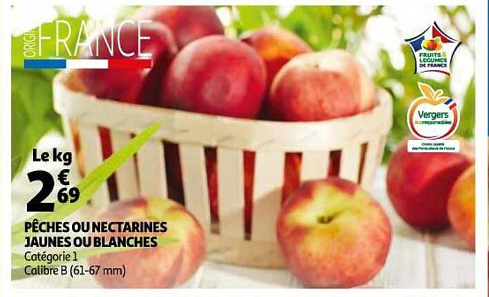 Pêches Ou Nectarines Jaunes Ou Blanches