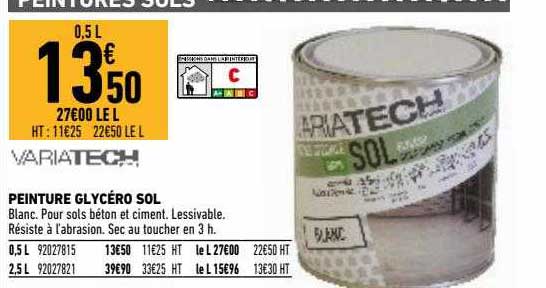 peinture glycéro sol variatech