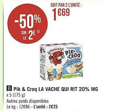 pik & croq la vache qui rit 20% mg
