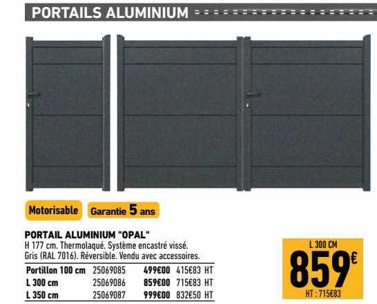 portail aluminium "opal"