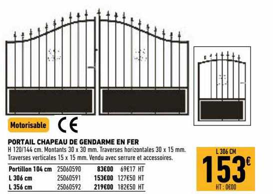 Portail Châpeau De Gendarme En Fer