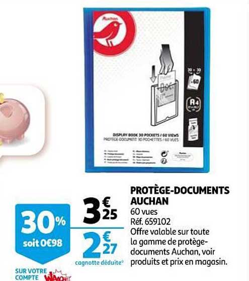 protège-documents auchan