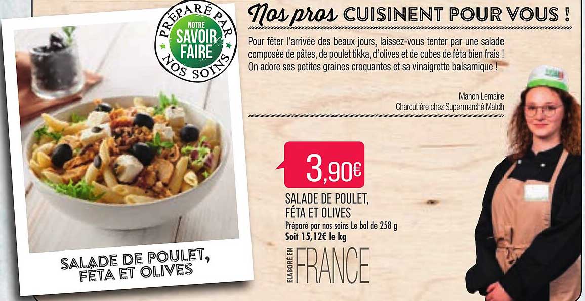 Salade De Poulet, Féta Et Olives