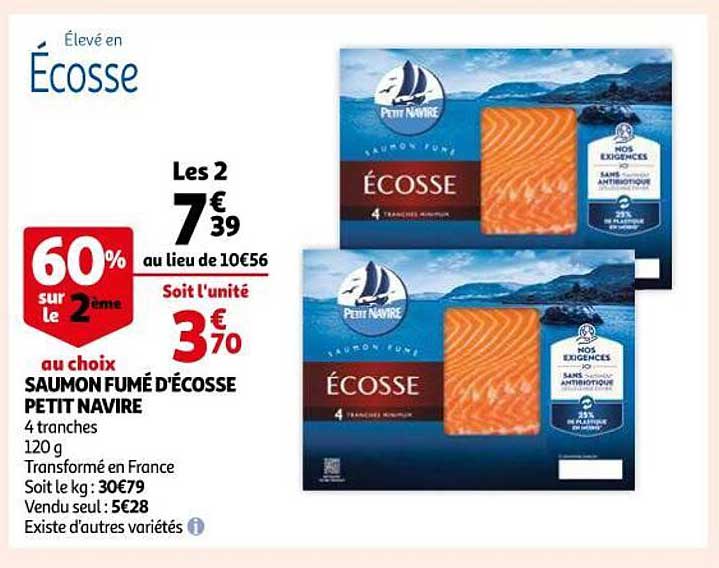 saumon fumé d'écosse petit navire