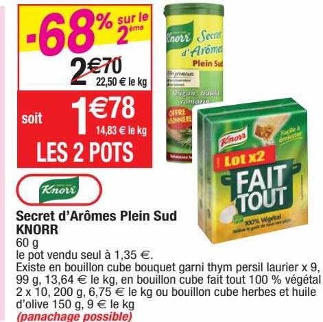 secret d'arômes plein sud knorr