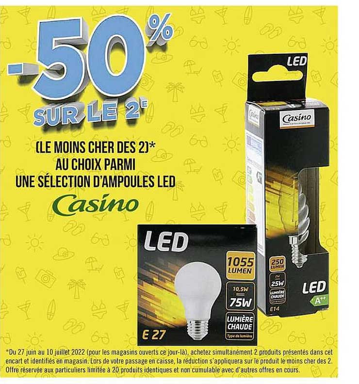sélection d'ampoules led casino