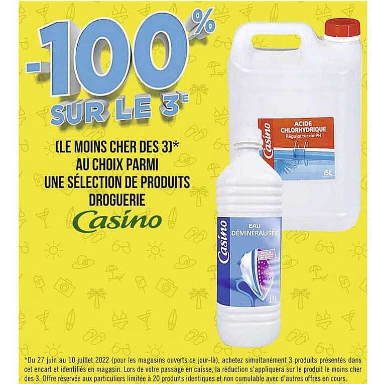 sélection de produits droguerie casino
