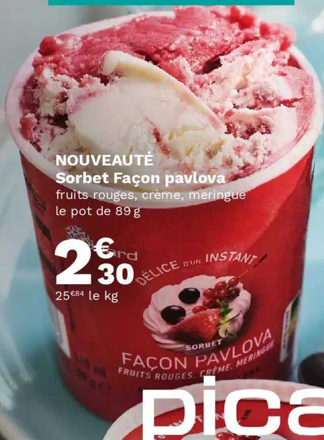 sorbet façon pavlova