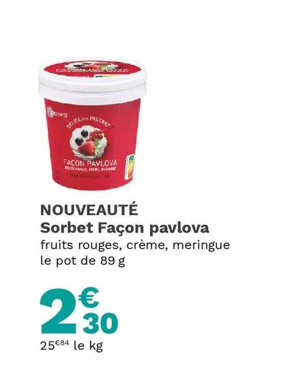 sorbet façon pavlova