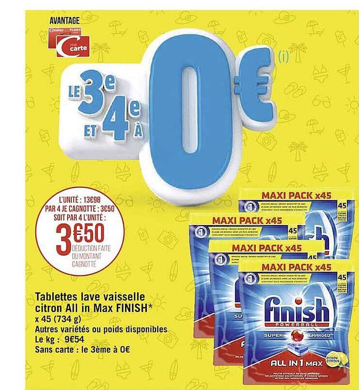 Tablettes Lave Vaisselle Citron All In Max Finish