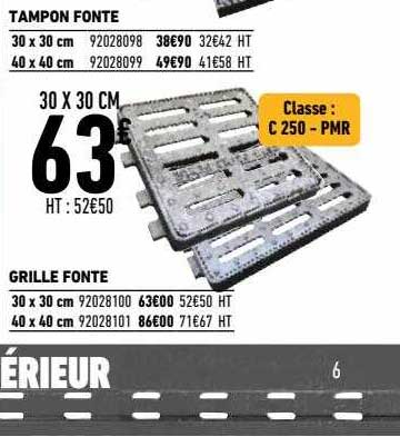 tampon fonte, grille fonte