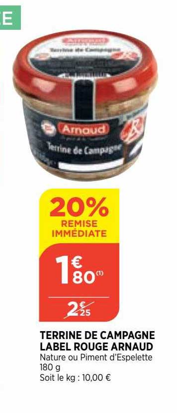 Terrine De Campagne Label Rouge Arnaud