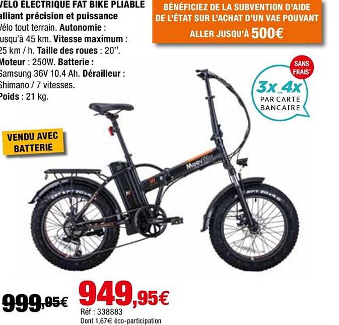 vélo électrique fat bike pliable