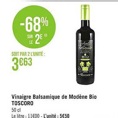 Vinaigre Balsamique De Modène Bio Toscoro