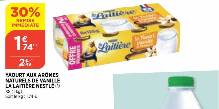 yaourt aux arômes naturels de vanille la laitière nestlé