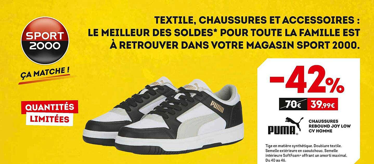 chaussures rebound joy low cv homme puma