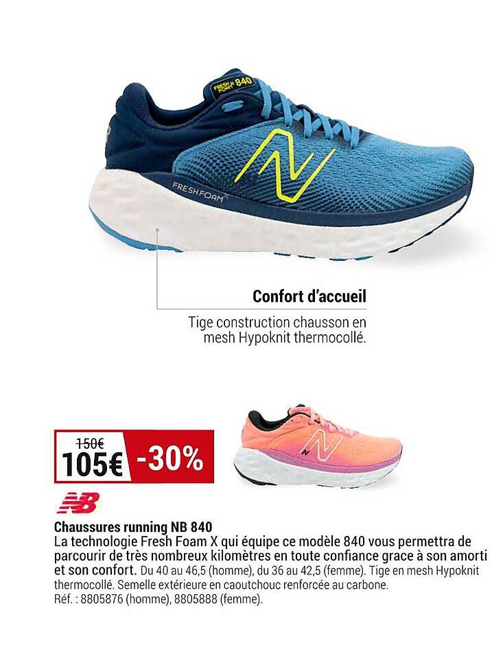 chaussures running nb 840 new balance