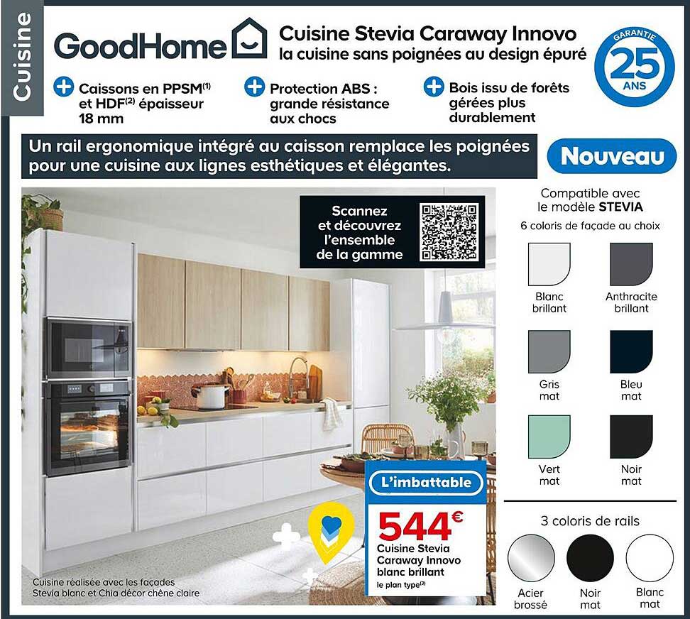 cuisine stevia caraway innovo blanc brillant goodHome