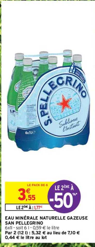 eau minérale naturelle gazeuse san pellegrino