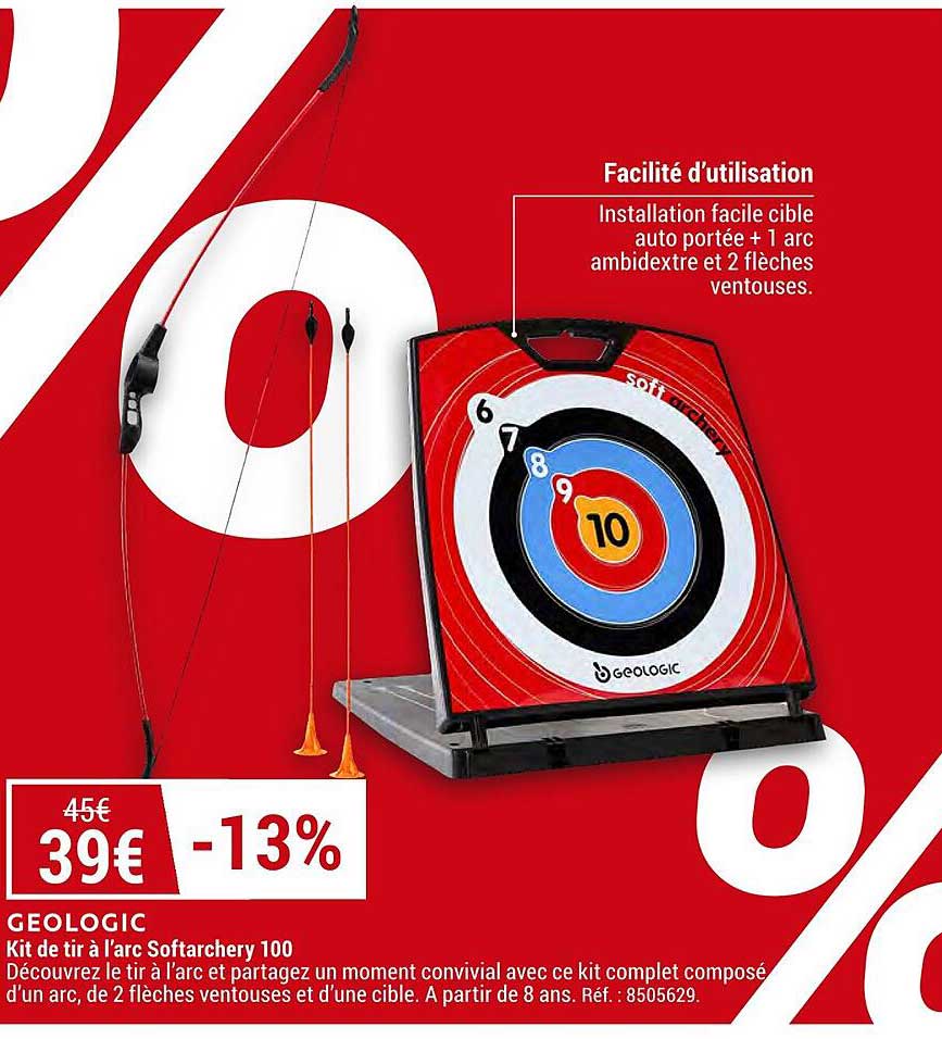 geologic kit de tir à l'arc softarchery 100