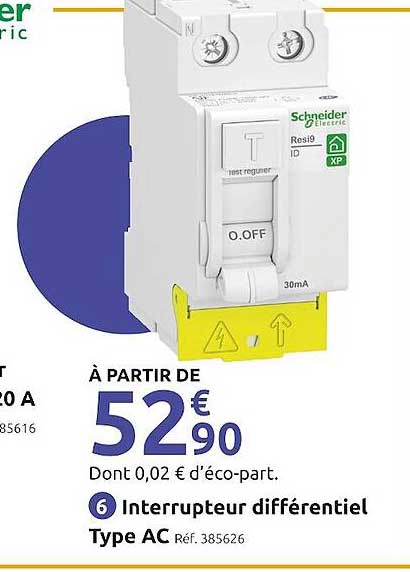 interrupteur différentiel type ac