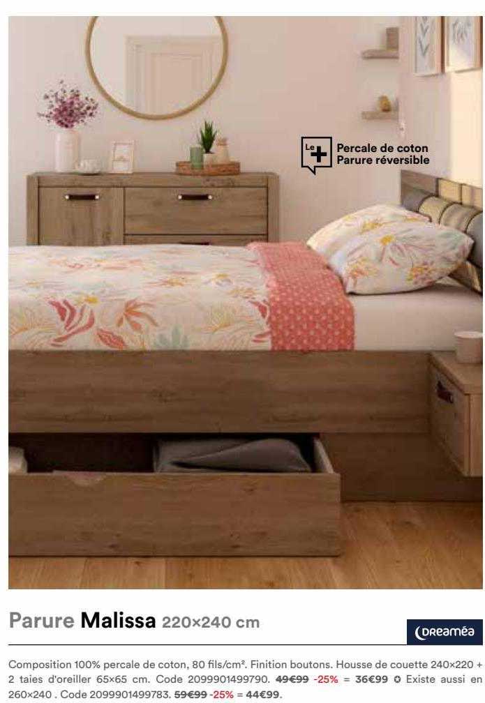 Parure Malissa 220 X 240 Cm Dreaméa