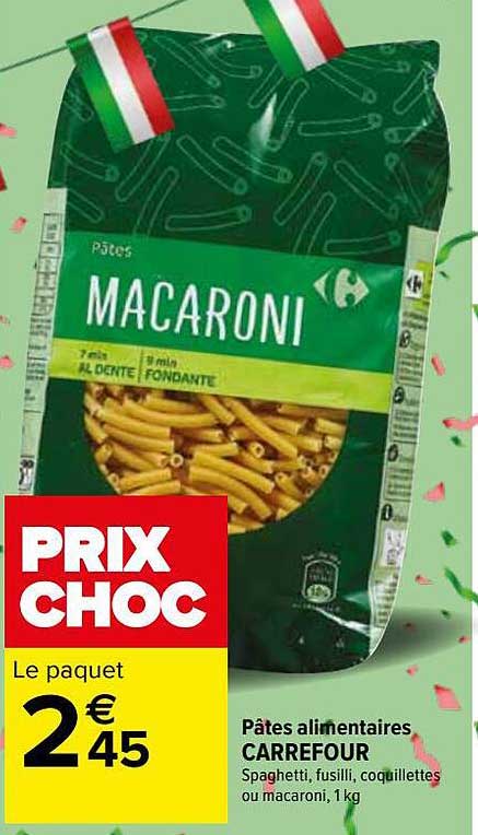pâtes alimentaires carrefour