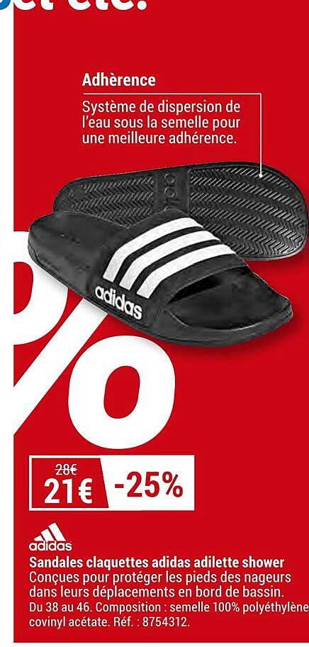 sandales claquettes adidas adilette shower