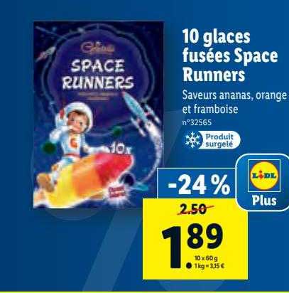 10 glaces fusées space runners