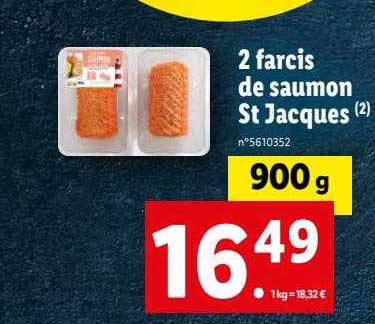 2 farcis de saumon st jacques