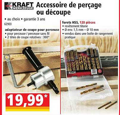 accessoire de perçage ou découpe kraft werkzeuge
