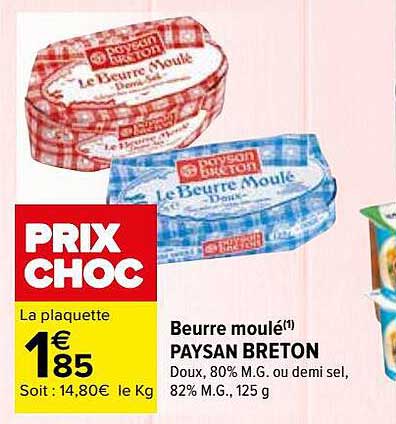 beurre moulé paysan breton