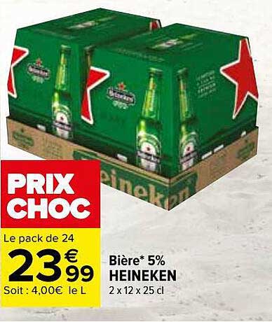 Bière 5% Heineken