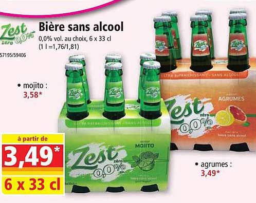 bière sans alcool zest