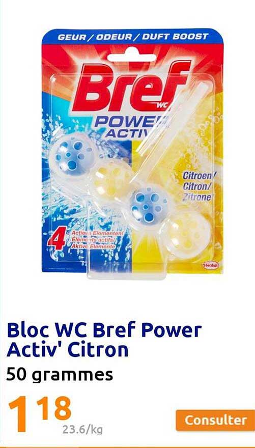 Bloc Wc Bref Power Activ' Citron