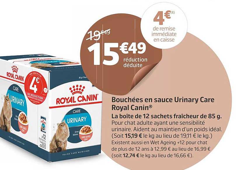 bouchées en sauce urinary care royal canin