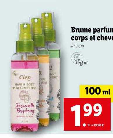 brume parfumée corps et cheveux cien