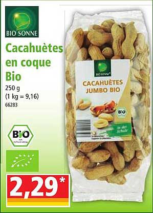 cacahuètes en coque bio sonne
