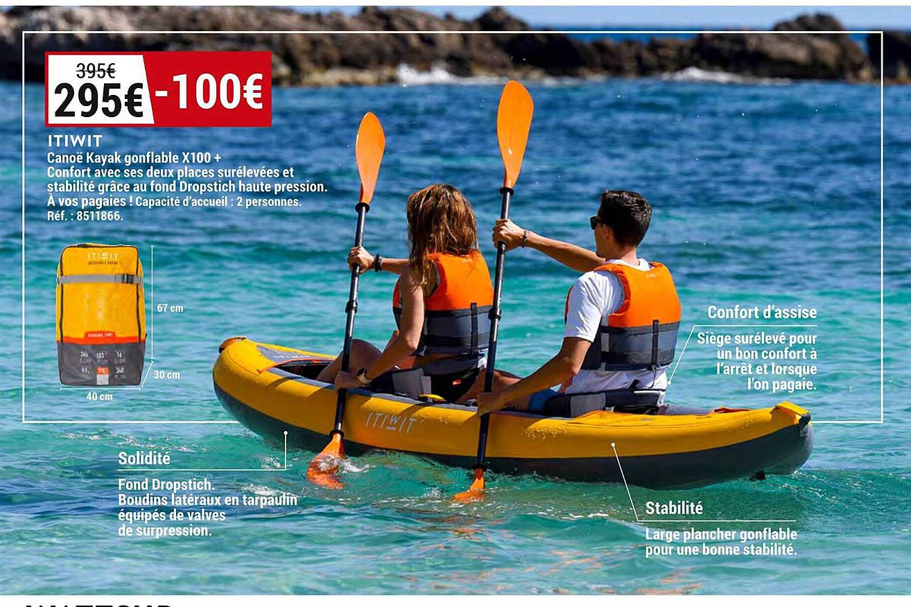 canoë kayak gonflable x100+ itiwit