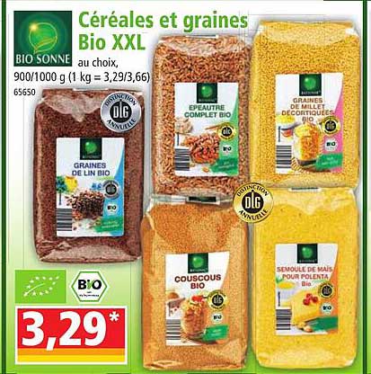 céréales et graines bio xxl bio sonne