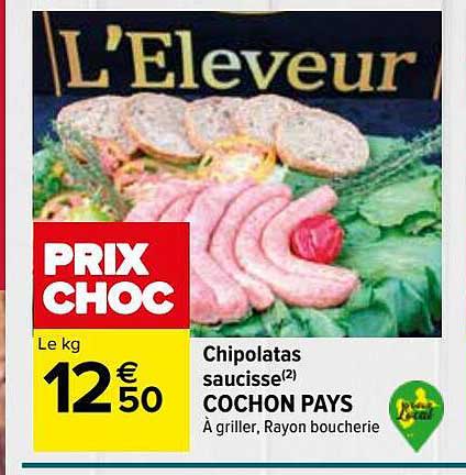 chipolatas saucisse cochon pays