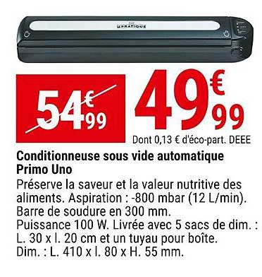 conditionneuse sous vide automatique primo uno