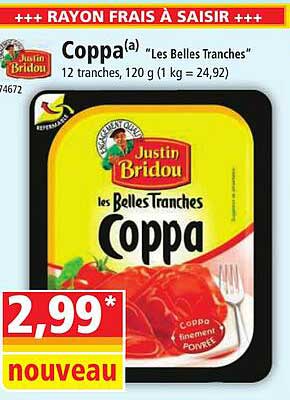 coppa "les belles tranches" justin bridou