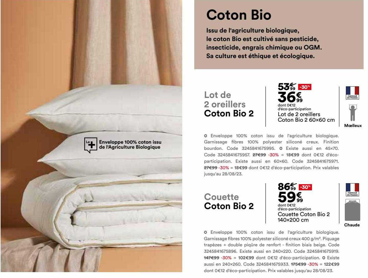 Couette Coton Bio 2