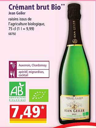 crémant brut bio jean geiler