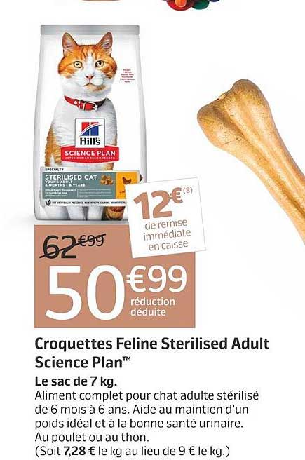 croquettes feline sterilised adult science plan