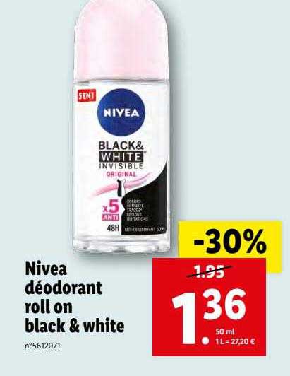 déodorant roll on black & white nivea