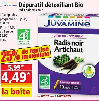 dépuratif détoxifiant bio juvamine